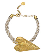Emily Elizabeth Gold and Cream Adam Cord Bracelet