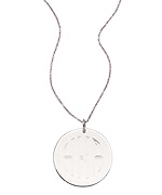 Emily and Ashley White Gold Reversible Monogram Necklace