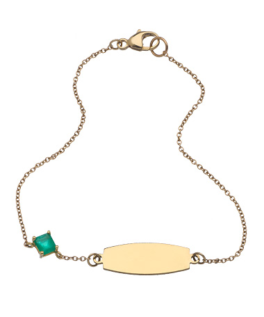 Emily and Ashley Emerald ID Engraved Bracelet