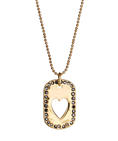 Erica Anenberg Heart Dog Tag Necklace