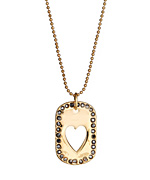 Erica Anenberg Heart Dog Tag Necklace