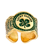 Erica Anenberg Lucky Clover Cigar Band Ring