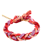 Ettika Berry Braided Thread Rhinestone Bracelet