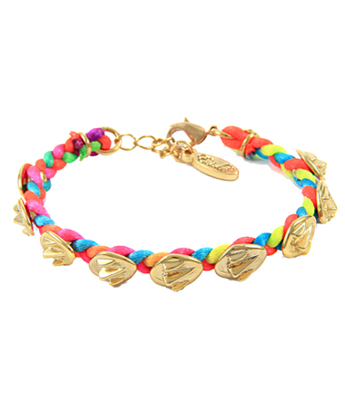 Ettika Satin Braid Alligator Bead Bracelet