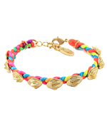 Ettika Satin Braid Alligator Bead Bracelet