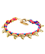 Ettika Satin Braid Shark Bead Bracelet