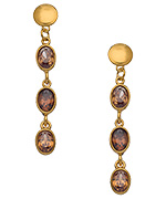 Evelyn Knight Chocolate CZ Oval Drop Earrings