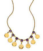 Evelyn Knight Hammered Disc Choker Necklace