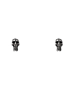 Fevi Reyes Discoteca Cara Vela Silver Skull Stud Earrings