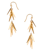 Flying Lizard Vermeil Double Spike Cluster Earrings