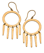 Flying Lizard Spike Hoop Earrings