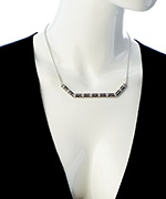 Freida Rothman Textured Bar Bib Necklace