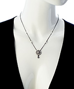 Freida Rothman Clover Pave Coin Drop Pendant Necklace