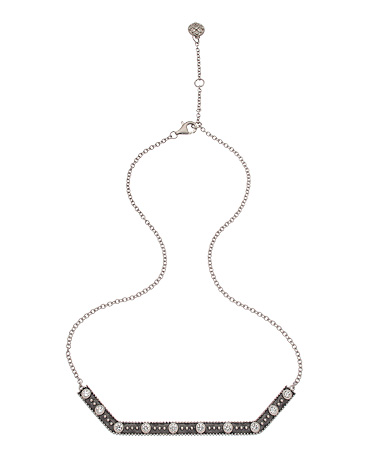 Freida Rothman Textured Bar Bib Necklace