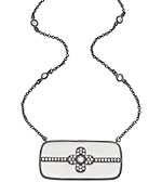 Freida Rothman Clover Dog Tag Necklace