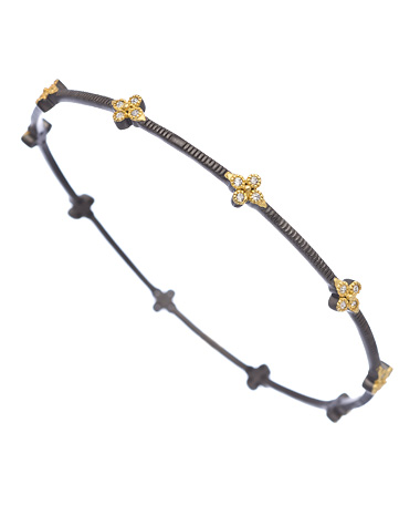 Freida Rothman Thin Reverse Clover Bangle