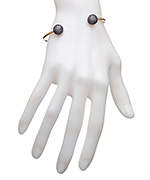 Freida Rothman Pave Ball Open Cuff