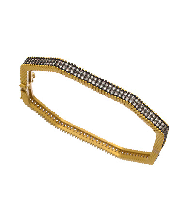 Freida Rothman Octagon Pave Hinge Stacking Bangle