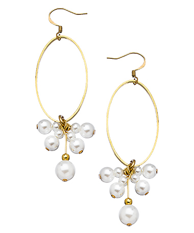 Boyer New York Oval Pearl Cluster Drop Earrings