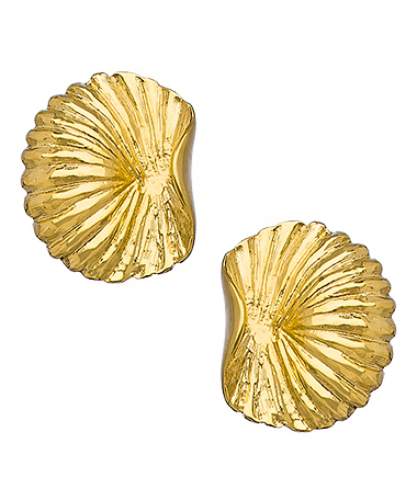 Boyer New York Folded Shell Clip-on Earrings