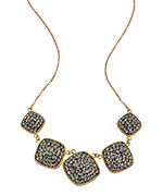 Athra Luxe Crystal Square Necklace
