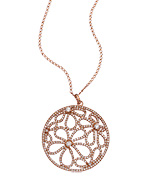 Dlux Floral Filigree Medallion Necklace