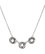 Genevive by CZC Three Stone All Clear Necklace