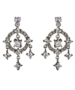 Genevive by CZC Small Chandelier CZ Earrings