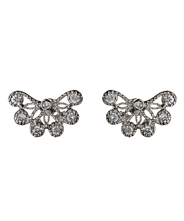 Genevive by CZC CZ Butterfly Lace Post Earrings