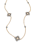 Genevive by CZC Lace Deco Two-tone and CZ Necklace