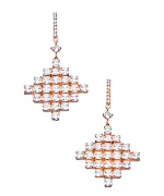 Genevive by CZC Rose Gold and CZ Diamond Drop Earrings