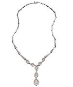 Genevive by CZC Pave CZ Teardrop Pendant Necklace