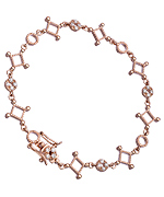 Genevive by CZC CZ Circle and Diamond Shapes Bracelet