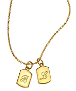 Grey Lee Gold Celebrity Two Initial Necklace