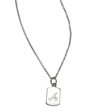 Grey Lee Silver Celebrity Initial Personalized Necklace