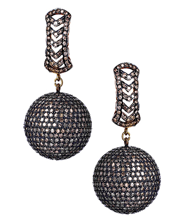 Haridra Diamond Disco Ball Earrings