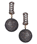 Haridra Diamond Disco Ball Earrings