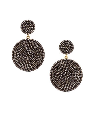 Haridra Diamond Disk Earrings