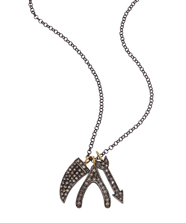 Haridra Horn and Wishbone and Arrow Necklace