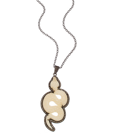 Haridra Bone Svetlana Snake Necklace
