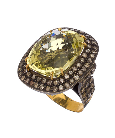 Haridra Lemon Topaz Talavane Ring