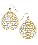 Harrison Morgan Gold Rope Teardrop Earrings