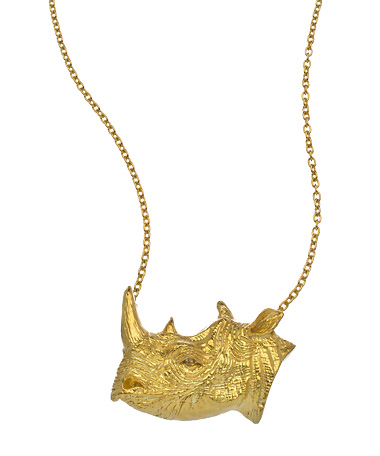 Heather Benjamin Black Rhino Necklace