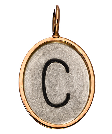 Heather Moore Oval Initial Charm