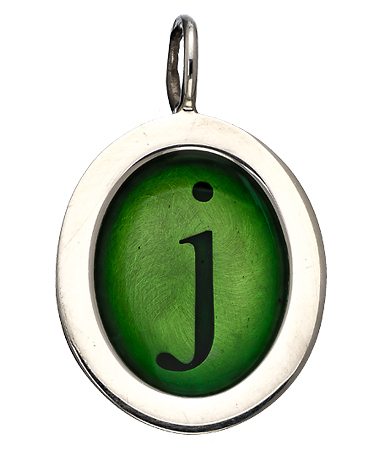 Heather Moore Emerald Oval Wide Frame Charm