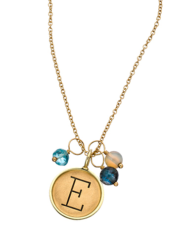 Heather Moore Initial Pendant Cluster Necklace