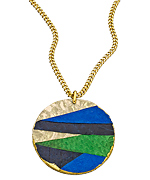Holy Harlot Cobalt Snakeskin Marant Medallion Necklace
