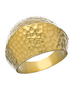 Hammered Golden Fashion Ring