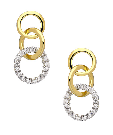 Triplet Hooplet CZ Earrings