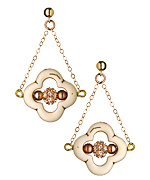 Jacqueline Pinto My Secret Garden Hanging Clover Earrings